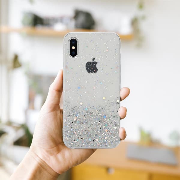 Deksel til iPhone X / XS med glitrende glitter