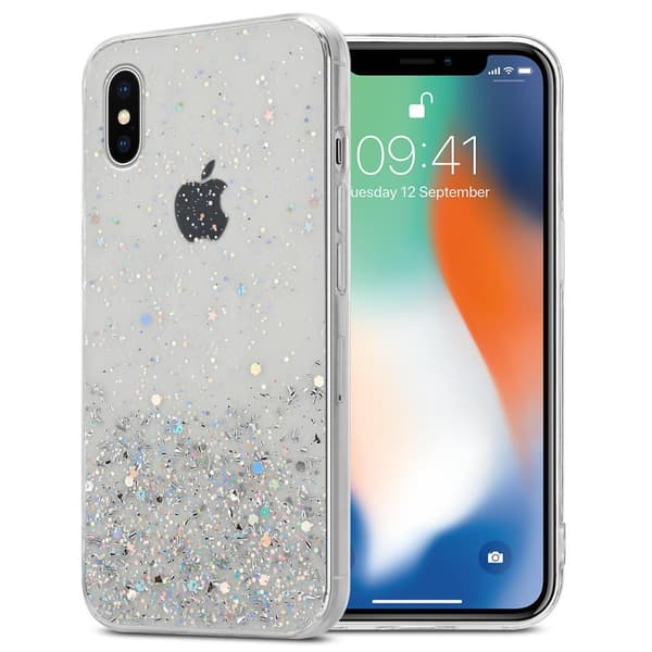 Deksel til iPhone X / XS med glitrende glitter