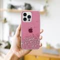 Miniatyrbild 7 av 8: iPhone 13 PRO MAX Skal Fodral Case Cover av flexibelt TPU-silikon med glittrande glitter
