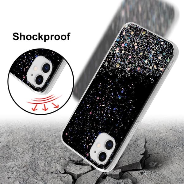 iPhone 11 PRO Skal Fodral Case Cover av flexibelt TPU-silikon med glittrande glitter