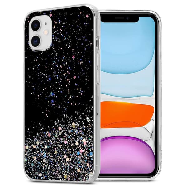 iPhone 11 PRO MAX Suojakuori Suojakotelo joustavasta TPU-silikonista jossa on kimaltelevaa glitteriä