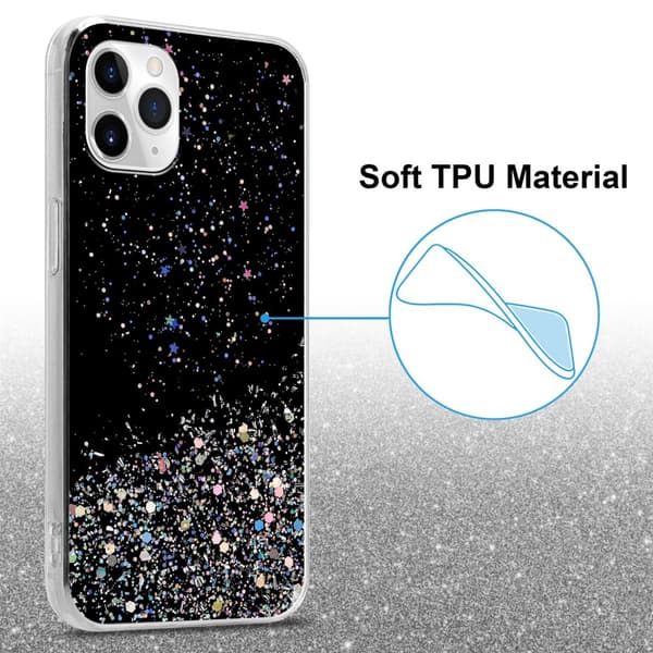 iPhone 11 Skal Fodral Case Cover av flexibelt TPU-silikon med glittrande glitter