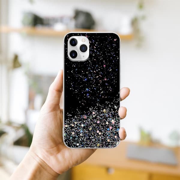 Deksel til iPhone 11 med glitrende glitter
