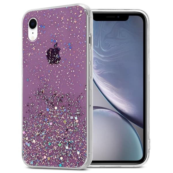 Deksel til iPhone XR med glitrende glitter