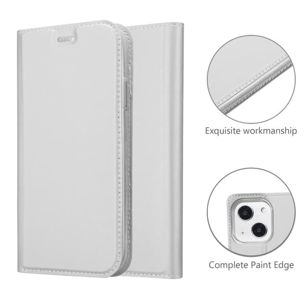 Deksel til iPhone 13 Lommebokdeksel med magnetisk lukking, stativfunksjon og kortlomme
