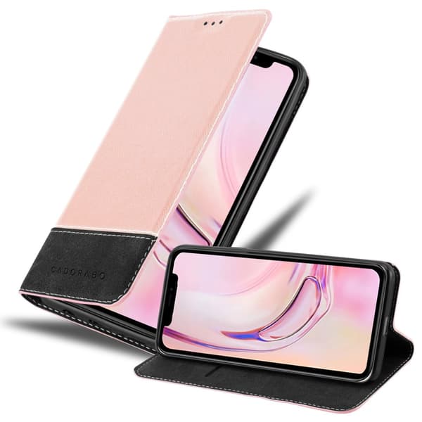 iPhone 13 MINI Suojakotelo Suojakuori Lompakkokotelo Matkapuhelinkotelo jossa magneettisuljenta, jalusta-toiminto ja korttitasku RUUSUKULTA MUSTA
