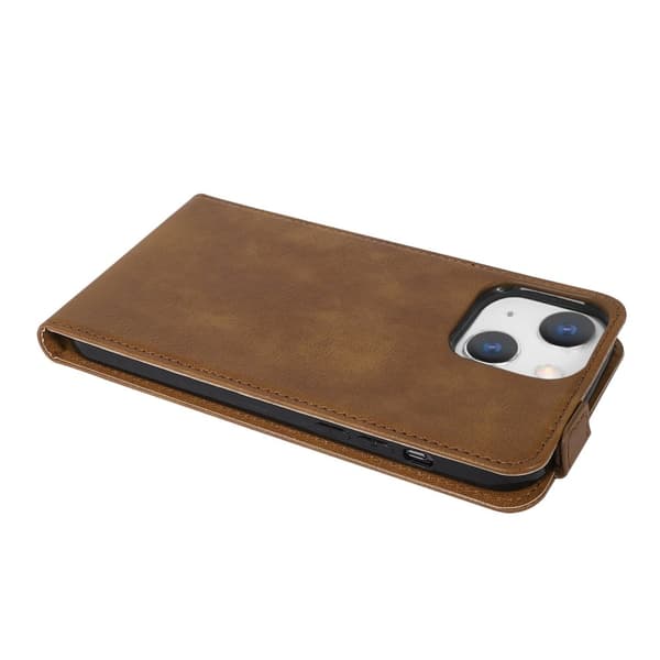 Deksel til iPhone 13 MINI Flip Etui  laget av glatt kunstskinn