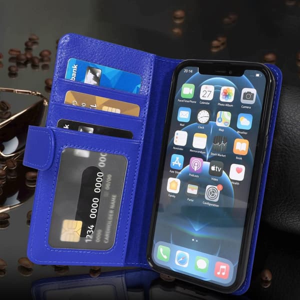 iPhone 13 Suojakotelo Suojakuori Lompakkokotelo Matkapuhelinkotelo jossa on magneettisuljenta ja 3 korttipaikkaa
