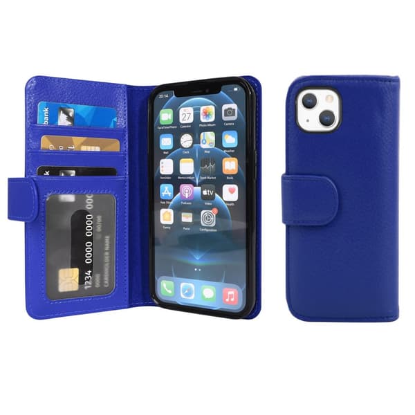 Lommebokdeksel til iPhone 13 MINI Deksel med magnetisk lukking og 3 kortplasser