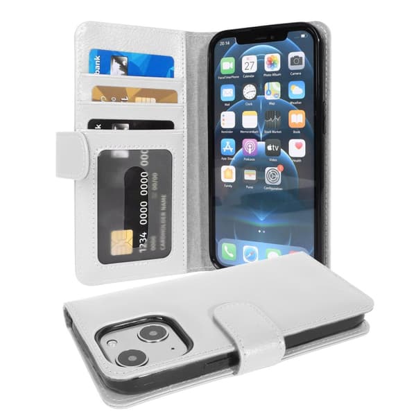 Lommebokdeksel til iPhone 13 MINI Deksel med magnetisk lukking og 3 kortplasser