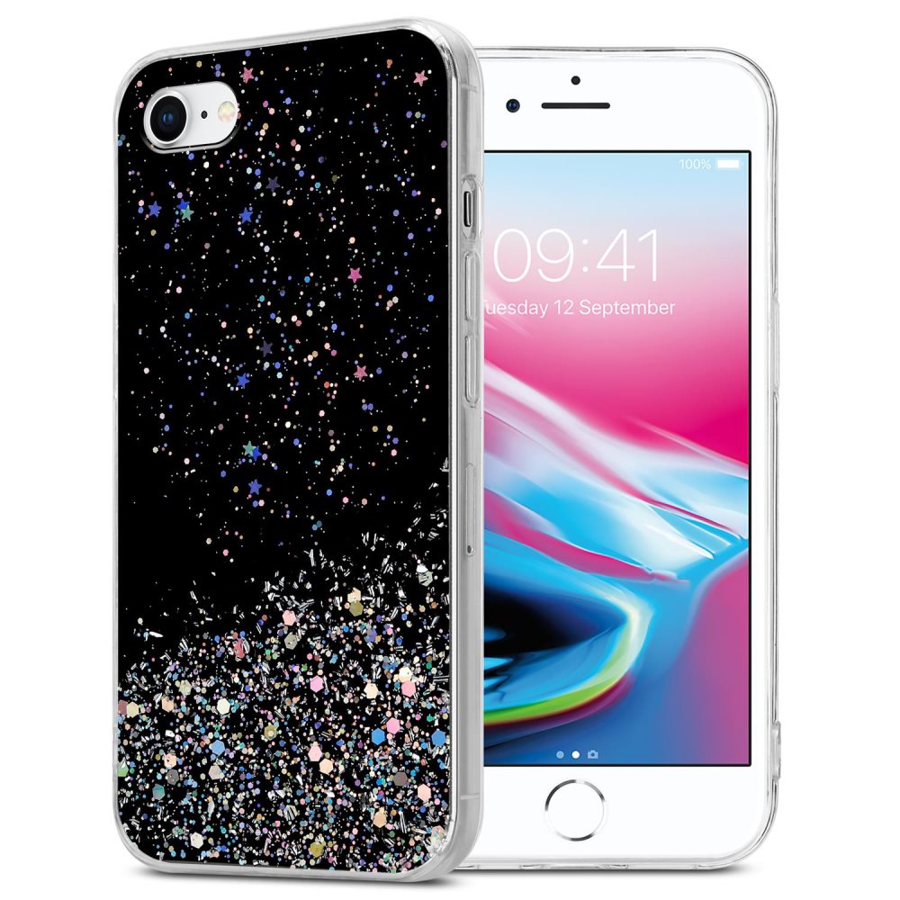 Deksel til  iPhone 7 / 7S / 8 / SE 2020 med glitrende glitter