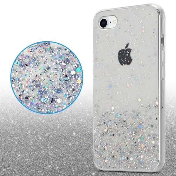 Deksel til iPhone 7 / 7S / 8 / SE 2020 med glitrende glitter
