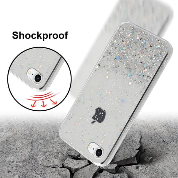 Deksel til iPhone 7 / 7S / 8 / SE 2020 med glitrende glitter