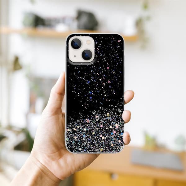 Deksel til iPhone 13 MINI med glitrende glitter