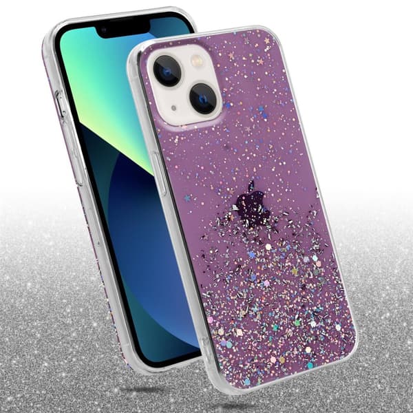 iPhone 13 MINI Skal Fodral Case Cover av flexibelt TPU-silikon med glittrande glitter