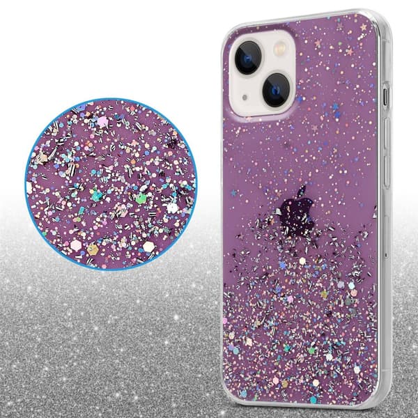 iPhone 13 MINI Skal Fodral Case Cover av flexibelt TPU-silikon med glittrande glitter