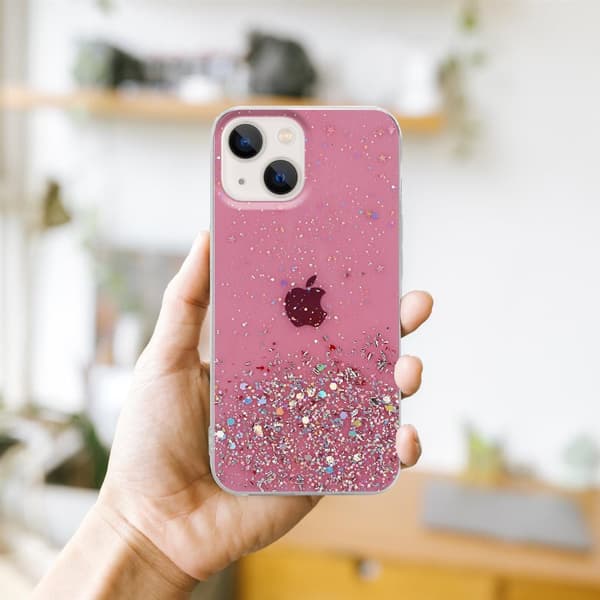 iPhone 13 MINI Skal Fodral Case Cover av flexibelt TPU-silikon med glittrande glitter