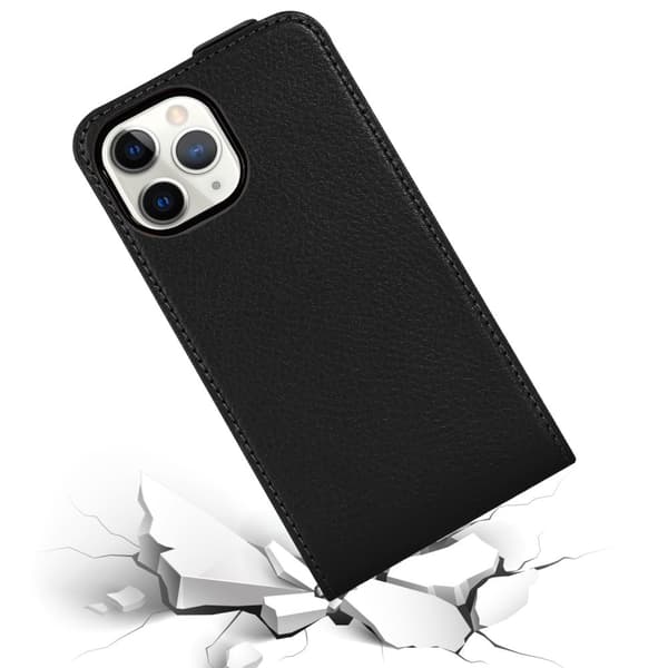 Deksel til iPhone 13 PRO Flip Etui laget av glatt kunstskinn