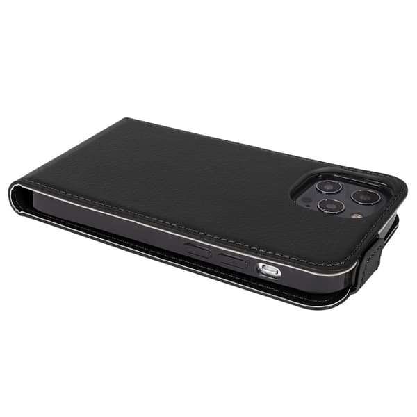 Deksel til iPhone 13 PRO Flip Etui laget av glatt kunstskinn
