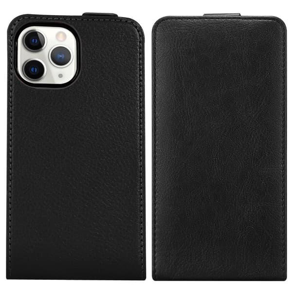 Deksel til iPhone 13 PRO MAX Flip Etui laget av glatt kunstskinn