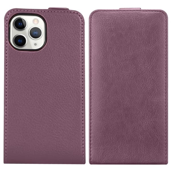 Deksel til iPhone 13 PRO MAX Flip Etui laget av glatt kunstskinn