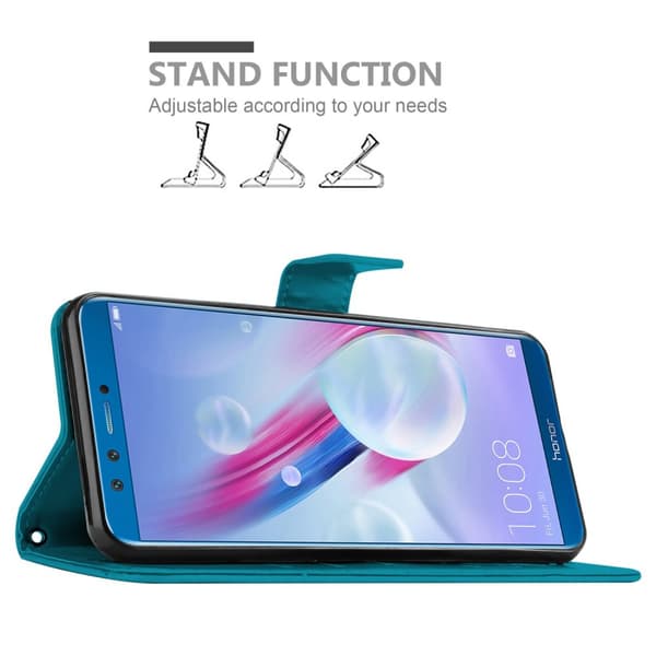 Honor 9X LITE Skal Fodral i blomdesign Mobilskydd Case Cover med magnetisk stängning, ståfunktion och kortplatser