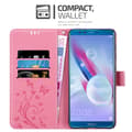 Miniatyrbild 3 av 8: Honor 9X LITE Skal Fodral i blomdesign Mobilskydd Case Cover med magnetisk stängning, ståfunktion och kortplatser