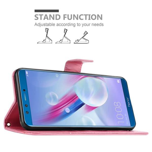 Honor 9X LITE Skal Fodral i blomdesign Mobilskydd Case Cover med magnetisk stängning, ståfunktion och kortplatser