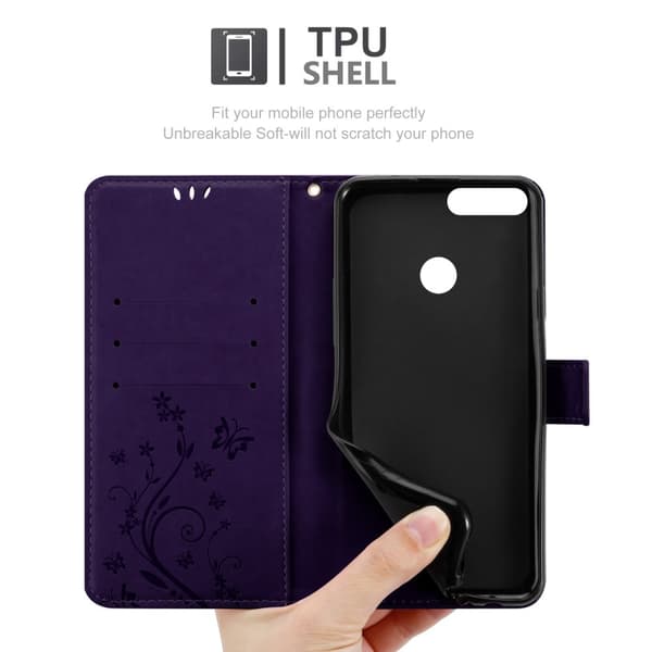 Honor 9X LITE Skal Fodral i blomdesign Mobilskydd Case Cover med magnetisk stängning, ståfunktion och kortplatser