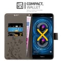 Pikkukuva 3 / 8: Huawei MATE 9 LITE / GR5 2017 / Honor 6X Suojakotelo Suojakuori Lompakkokotelo Matkapuhelinkotelo Kukat jossa on magneettisuljenta, jalusta-toiminto
