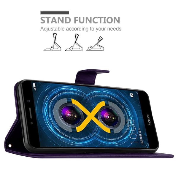 Huawei MATE 9 LITE / GR5 2017 / Honor 6X Suojakotelo Suojakuori Lompakkokotelo Matkapuhelinkotelo Kukat jossa on magneettisuljenta, jalusta-toiminto