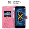 Pikkukuva 3 / 8: Huawei MATE 9 LITE / GR5 2017 / Honor 6X Suojakotelo Suojakuori Lompakkokotelo Matkapuhelinkotelo Kukat jossa on magneettisuljenta, jalusta-toiminto