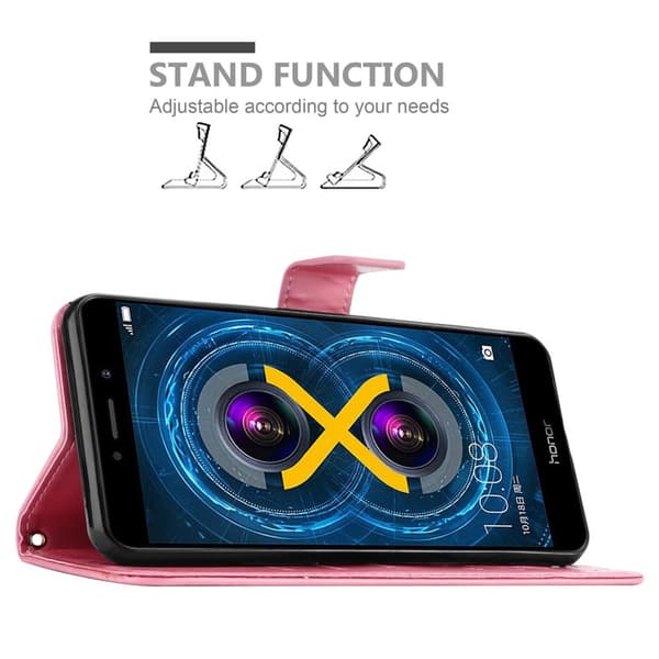 Huawei MATE 9 LITE / GR5 2017 / Honor 6X Suojakotelo Suojakuori Lompakkokotelo Matkapuhelinkotelo Kukat jossa on magneettisuljenta, jalusta-toiminto