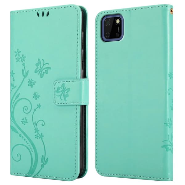 Honor 9S / Huawei Y5P Pungetui Cover Blomster ()
