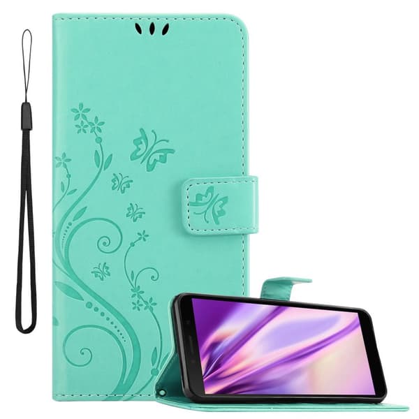 Honor 9S / Huawei Y5P Pungetui Cover Blomster ()
