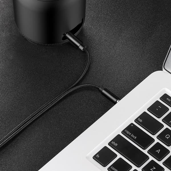 Aux-kabel 3.5 mm ljudkabel 1m - Stereojackkabel för populära enheter med 3.5 mm aux-kontakt