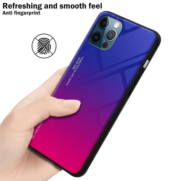 Deksel til iPhone 13 MINI Silikondeksel av TPU-silikon og bakside av herdet glass