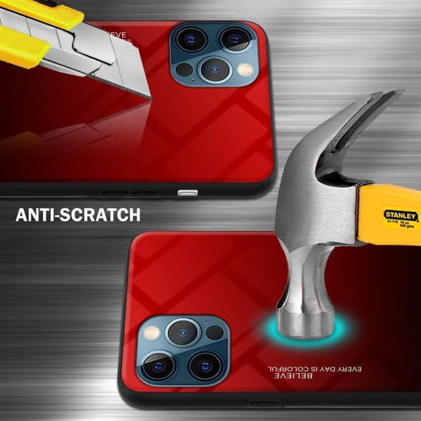 iPhone 13 MINI Skal Fodral i två färger av TPU-silikon och baksida av härdat glas Case Cover Mobilskydd