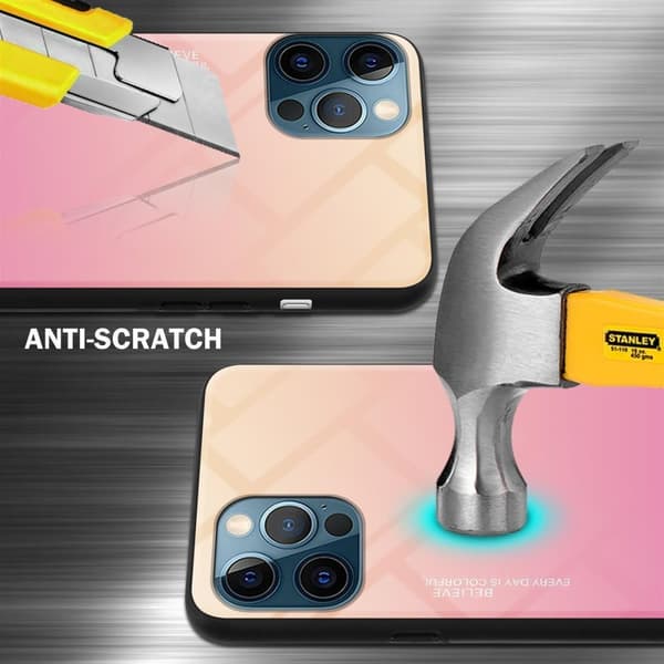 Deksel til iPhone 13 MINI Silikondeksel av TPU-silikon og bakside av herdet glass