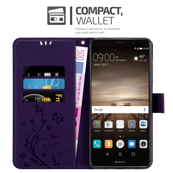 Huawei MATE 9 Pungetui Cover Blomster ()