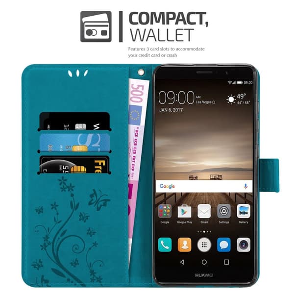 Huawei MATE 9 Pungetui Cover Blomster ()