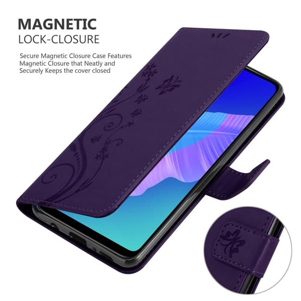 Huawei P40 LITE E Pungetui Cover Blomster ()