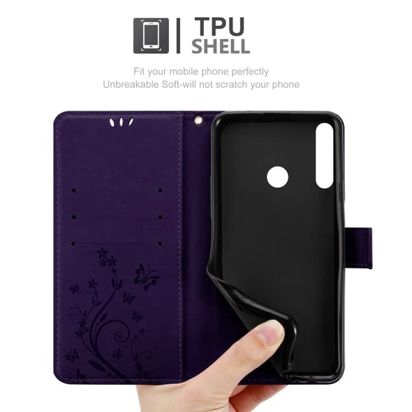 Huawei P40 LITE E Pungetui Cover Blomster ()
