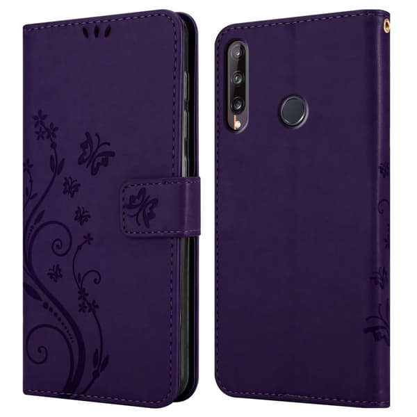 Huawei P40 LITE E Pungetui Cover Blomster ()