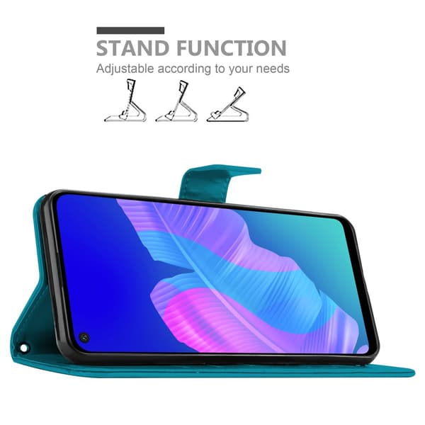 Huawei P40 LITE E Pungetui Cover Blomster ()