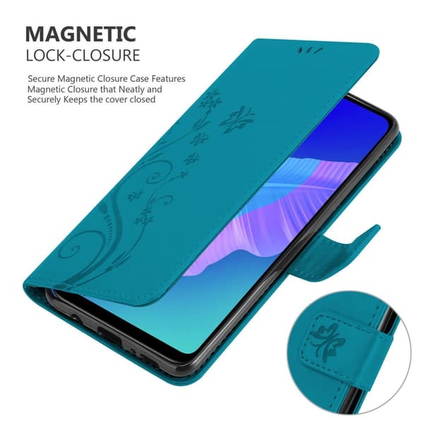 Huawei P40 LITE E Pungetui Cover Blomster ()