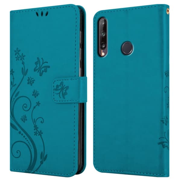 Huawei P40 LITE E Pungetui Cover Blomster ()