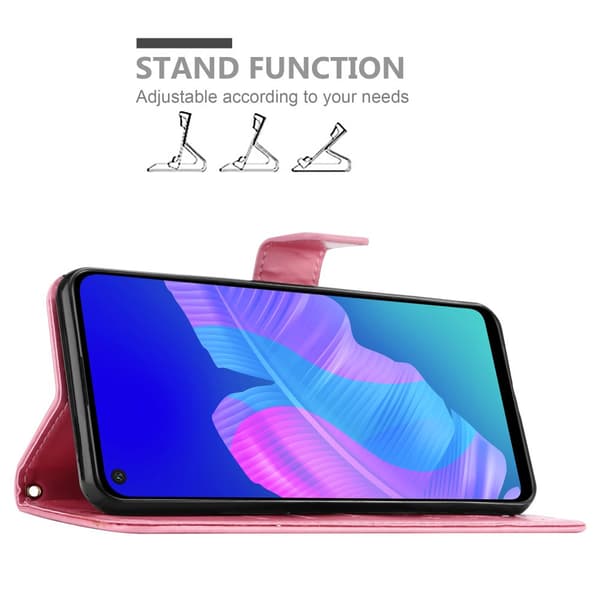 Huawei P40 LITE E Pungetui Cover Blomster ()