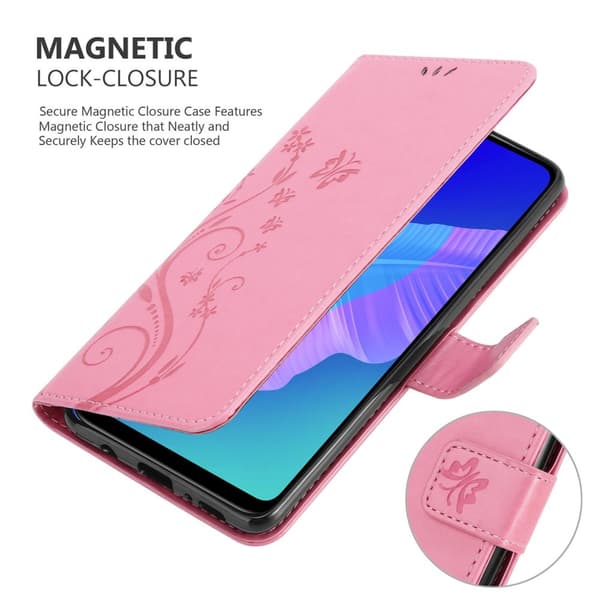 Huawei P40 LITE E Pungetui Cover Blomster ()