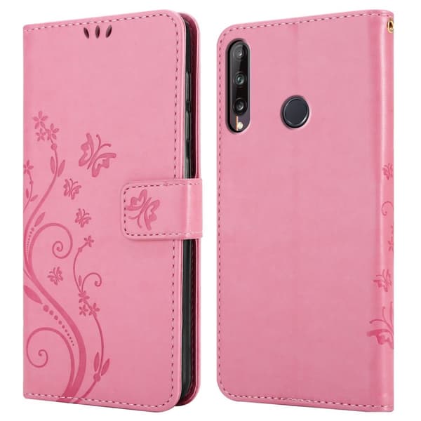 Huawei P40 LITE E Pungetui Cover Blomster ()
